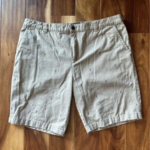 G.H. Bass Co. Tan Shorts with Cactus Print size 38
